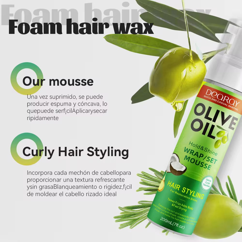Olive Oil Hold & Shine Wrap/Set Mousse - 200ml