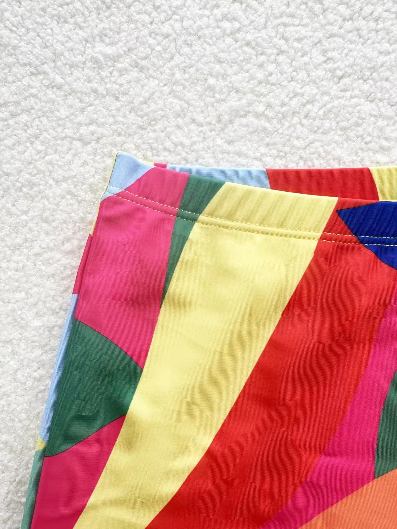 Rainbow Burst 3-Piece Swimsuit Set