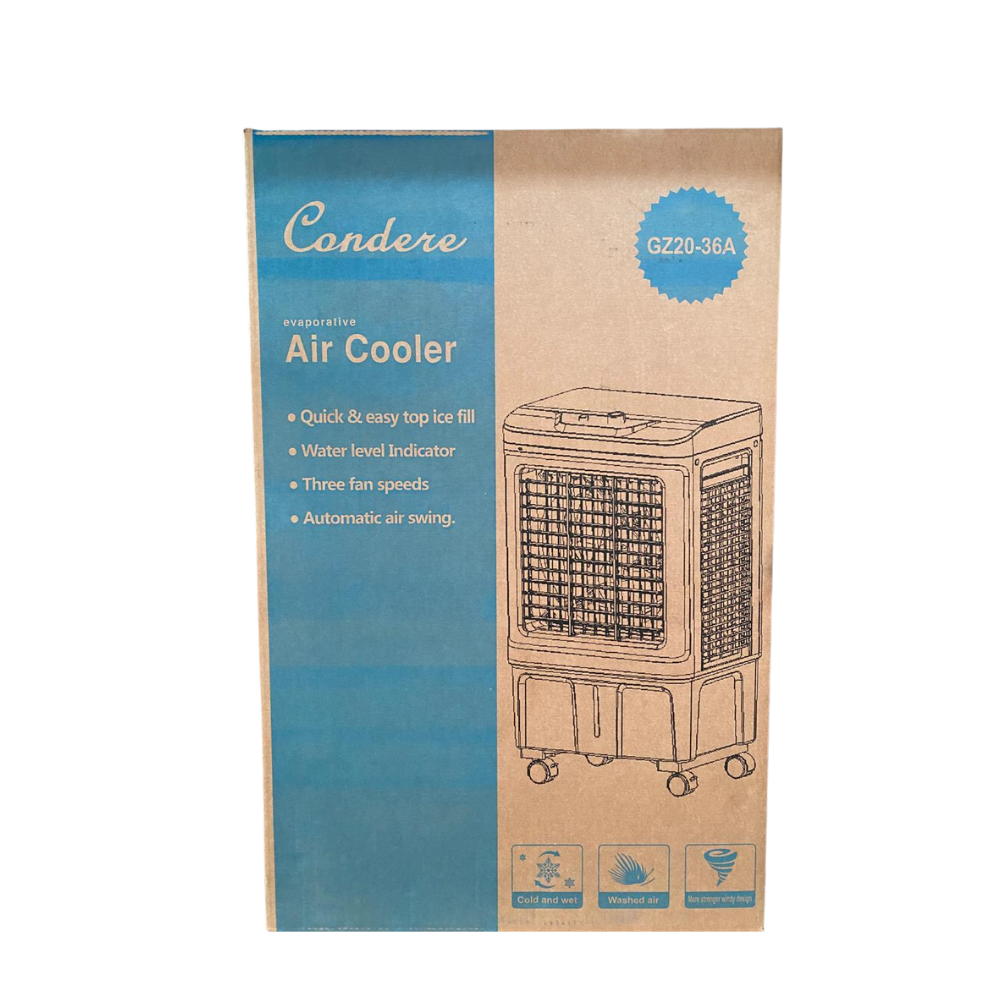 Condere GZ20-36B / 36A Evaporative Air Cooler – 36L Portable Cooling Fan with Humidifier