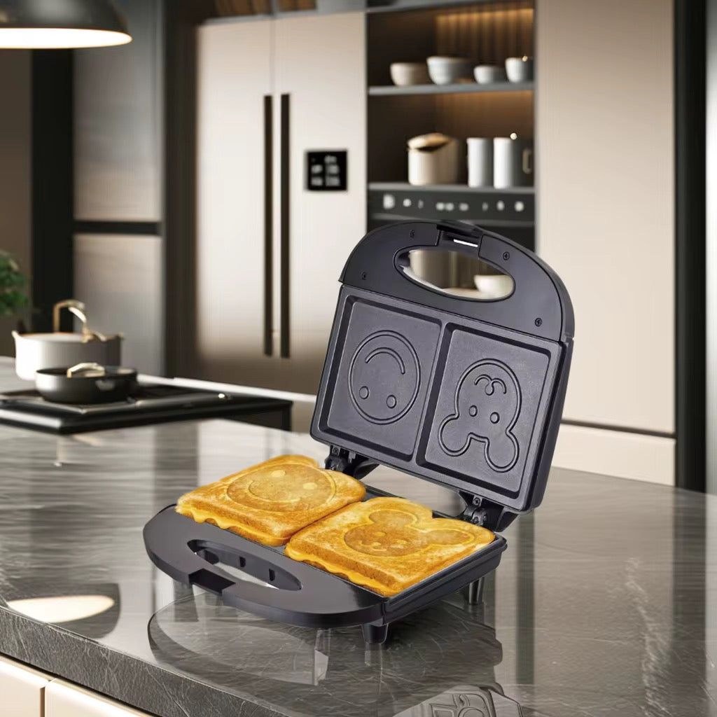 Smiley Face Sandwich Maker - Fun Kitchen Appliance