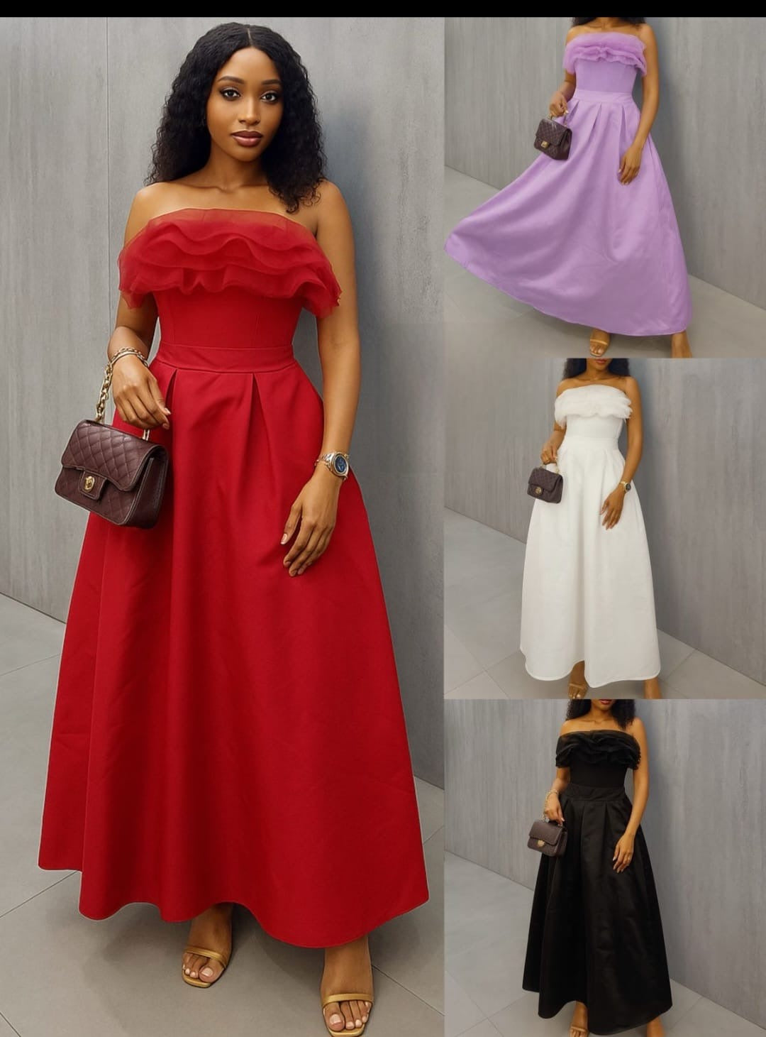 Elegant Off-Shoulder Maxi Dress