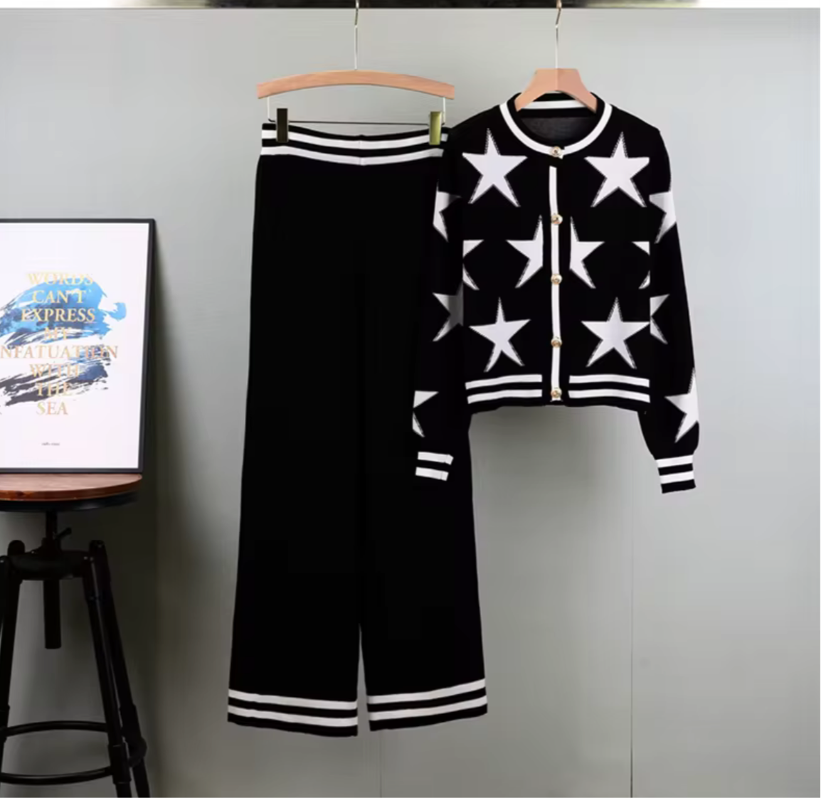 Long Pants with Long Sleeved Sweater Shirt 2 Piece Set