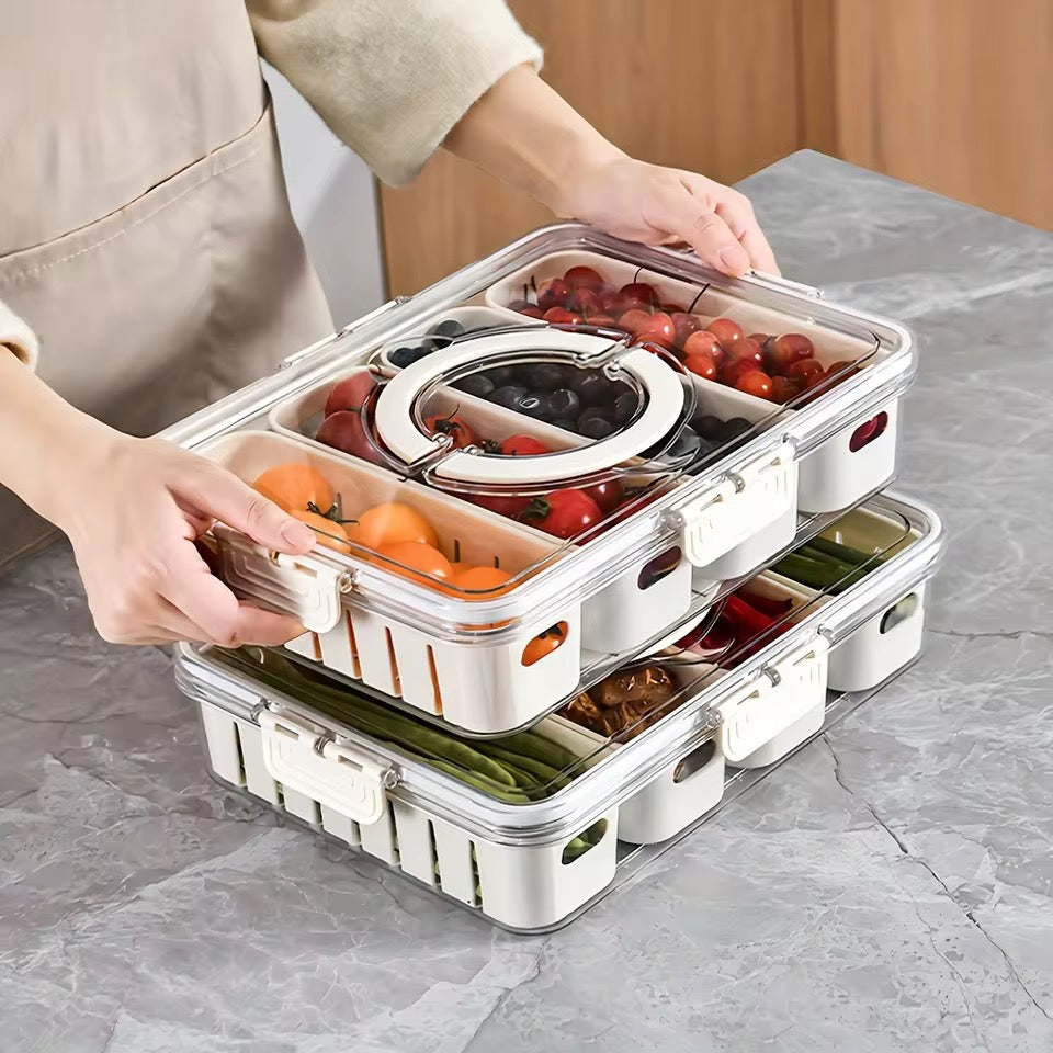 Fruit Storage Containers with Airtight Lids - Fridge Organizer Set