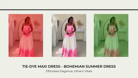 Tie-Dye Maxi Dress - Bohemian Summer Dress by@Outfy