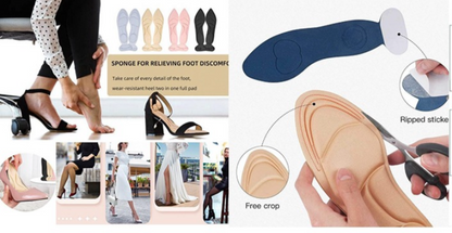 High Heel Comfort Insoles - with Cushion Inserts for Loose Shoes