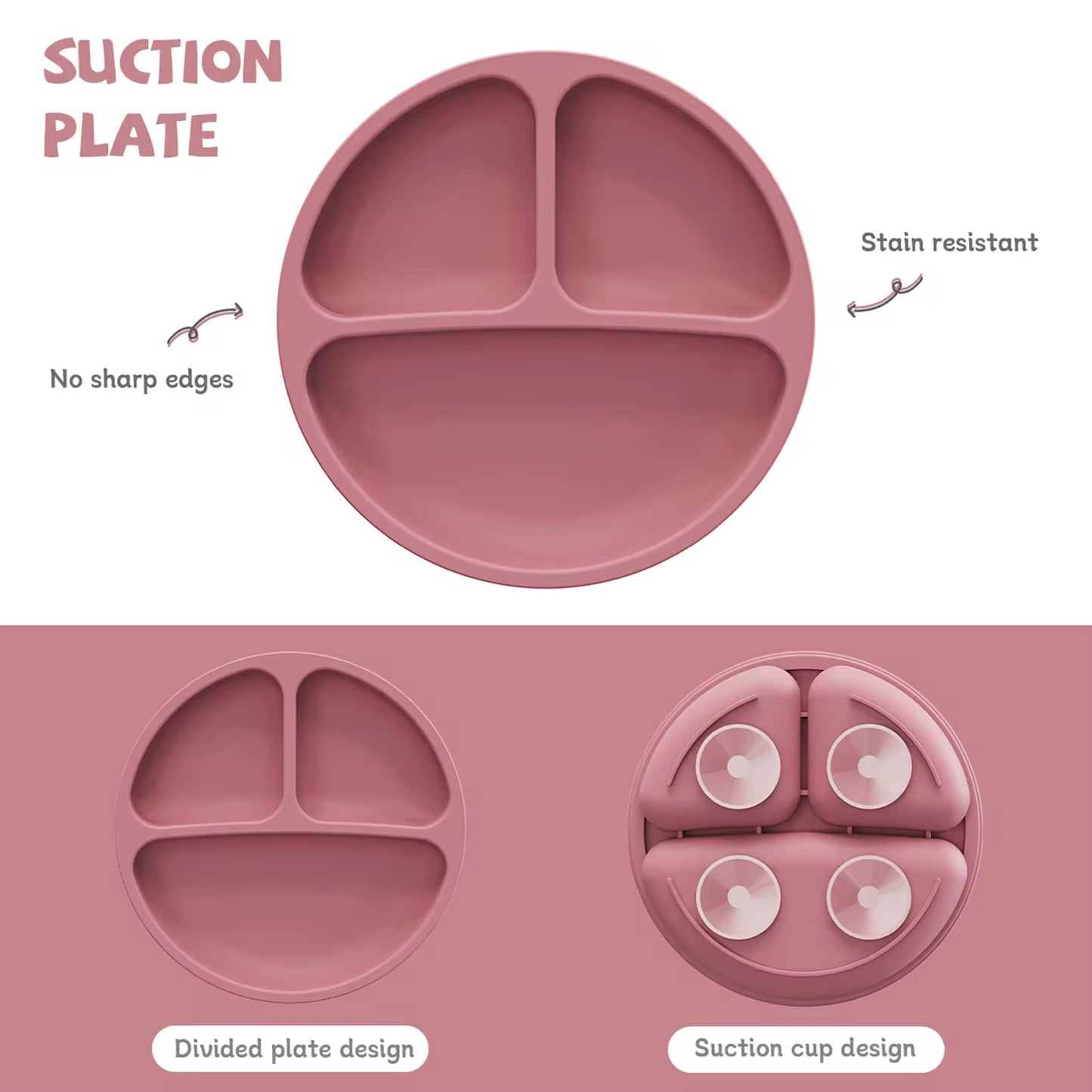5-Piece Self-Feeding Silicone Tableware Set for Children