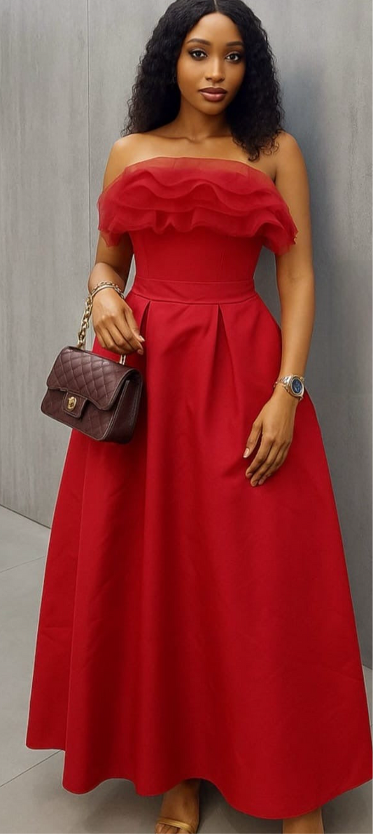 Elegant Off-Shoulder Maxi Dress