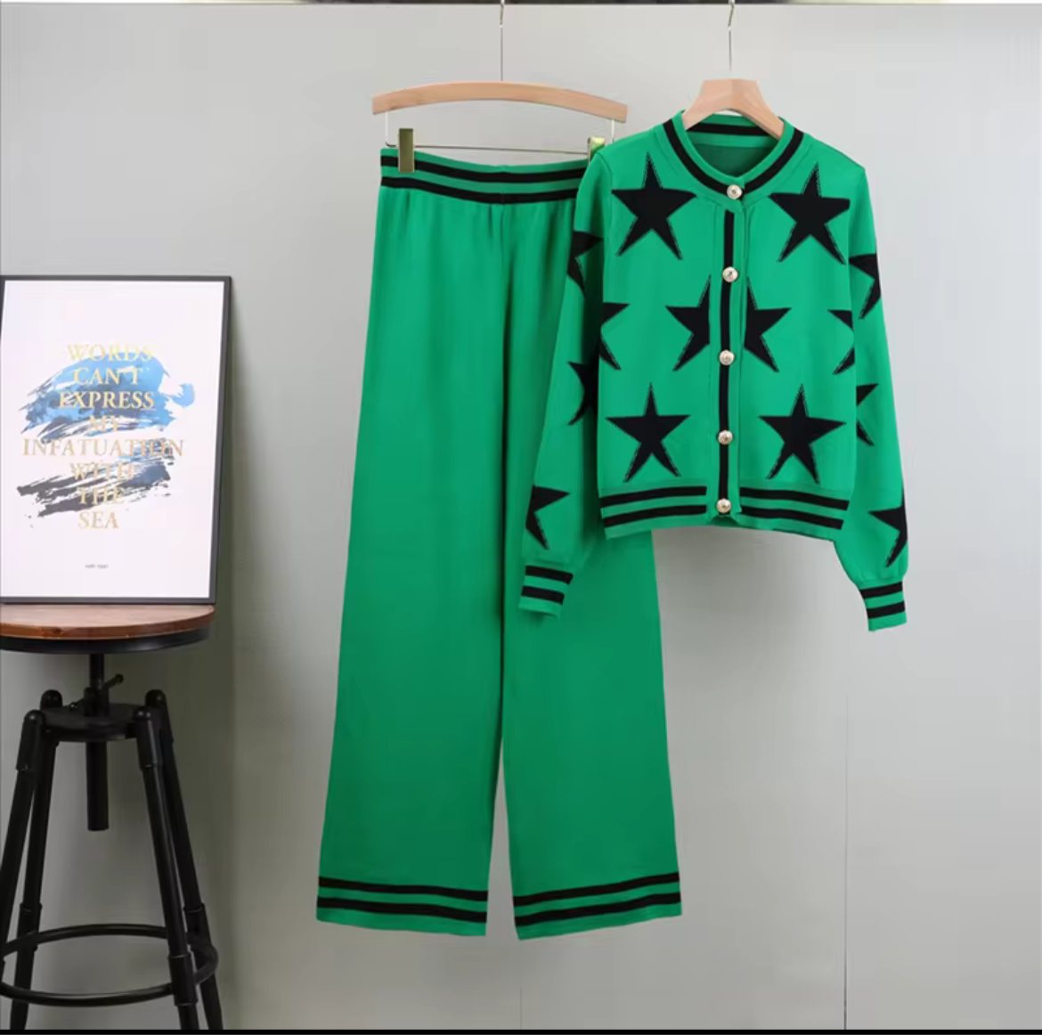 Long Pants with Long Sleeved Sweater Shirt 2 Piece Set