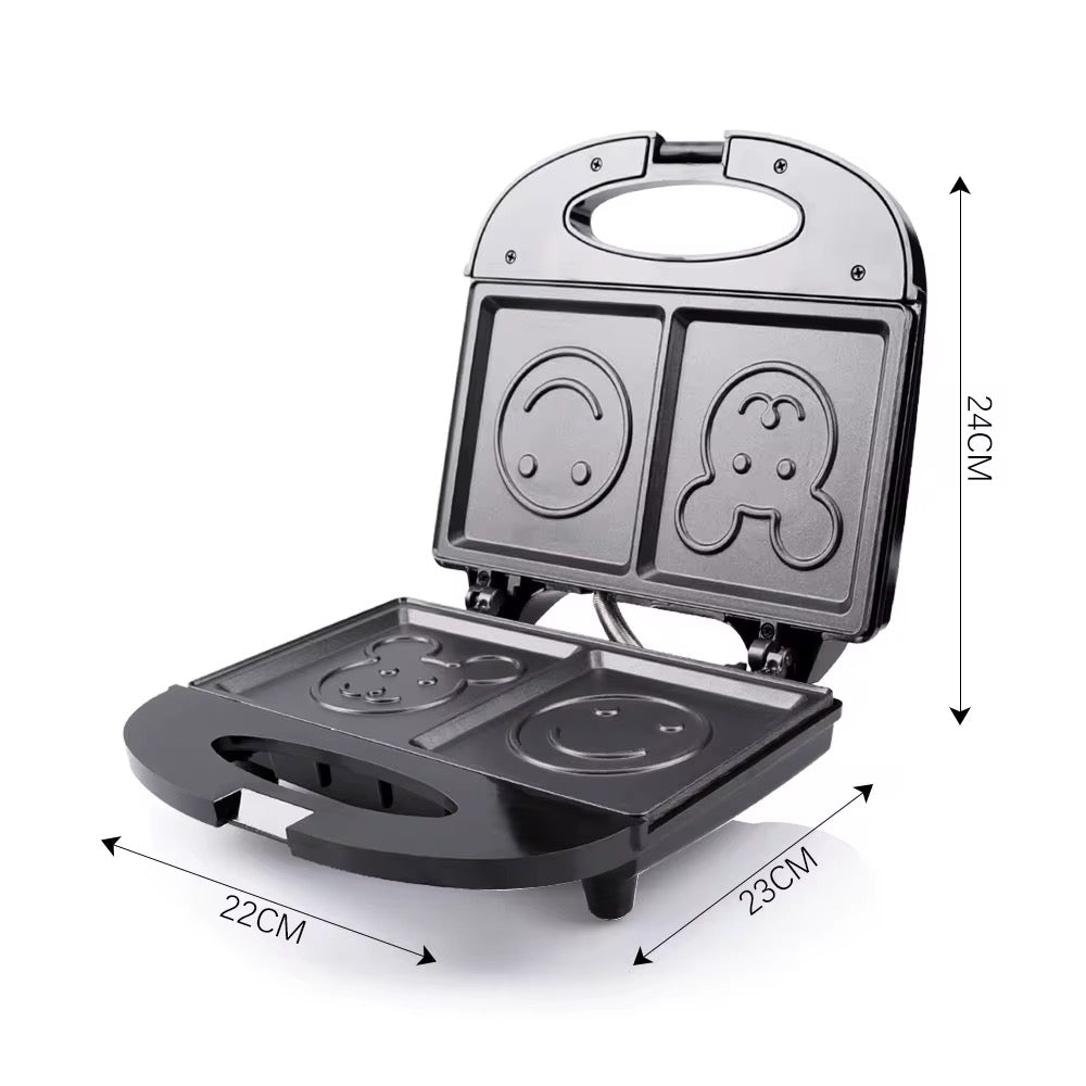 Smiley Face Sandwich Maker - Fun Kitchen Appliance
