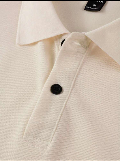 Men's Premium Golf Polo Shirt - Beige