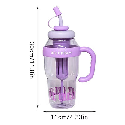 1200ml Reusable Water Bottle with Handle & Straw