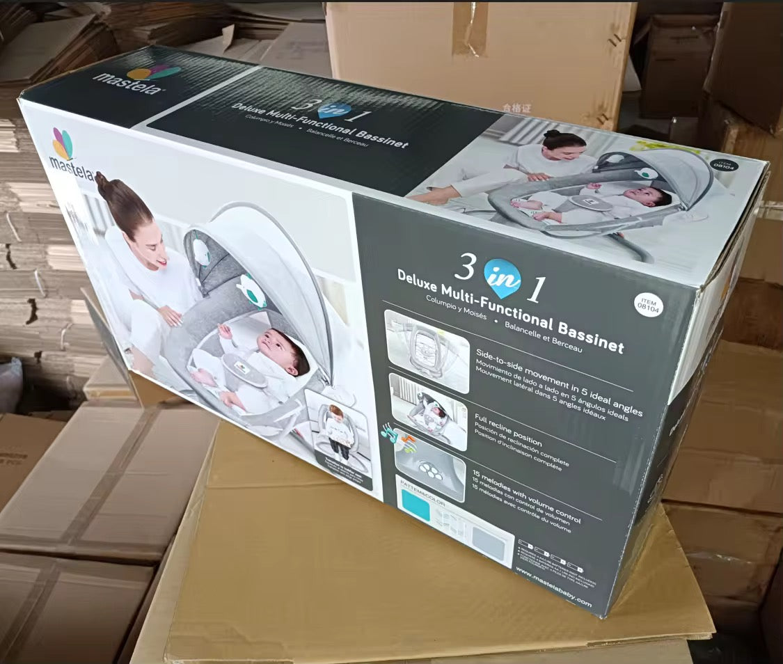 3-in-1 Mastela Baby Bouncer - Portable Swing & Rocker