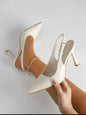 Elegant Pointed Toe Slingback Heels
