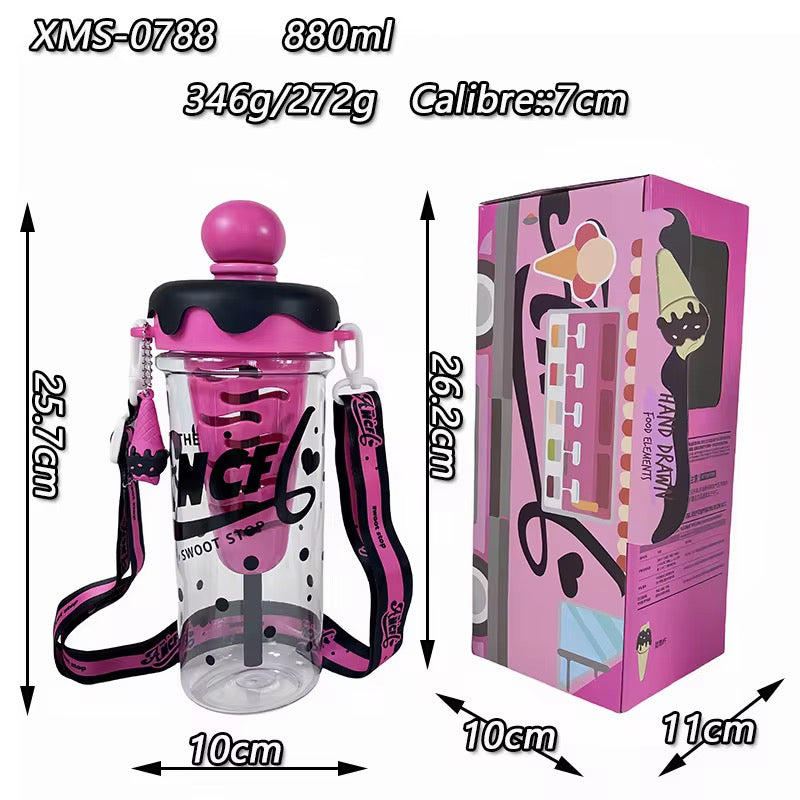Multi-Purpose Straw Cup for Tea & Ice Cream