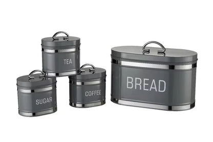 4-Piece Metal Food Canister Set
