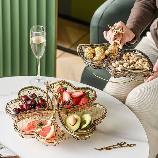 4-Piece Snack Bowl Set with Elegant Stand - Perfect for Entertaining