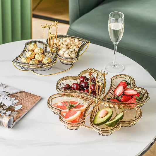 4-Piece Snack Bowl Set with Elegant Stand - Perfect for Entertaining