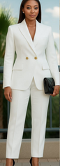 Women's Professional Double-Breasted Business Suit Set