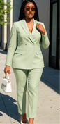 Women's Professional Double-Breasted Business Suit Set