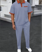 Europe Men's 2-Piece Polo Set - Casual Tracksuit