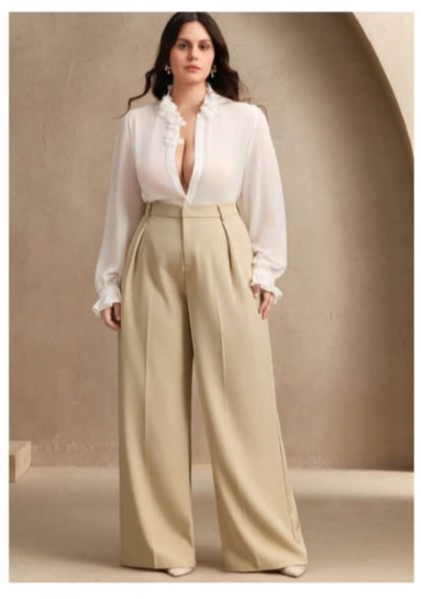 Wide-Leg Formal Pants