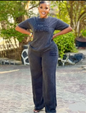 Casual Two-Piece Set - Oversized Tee & Wide-Leg Pants