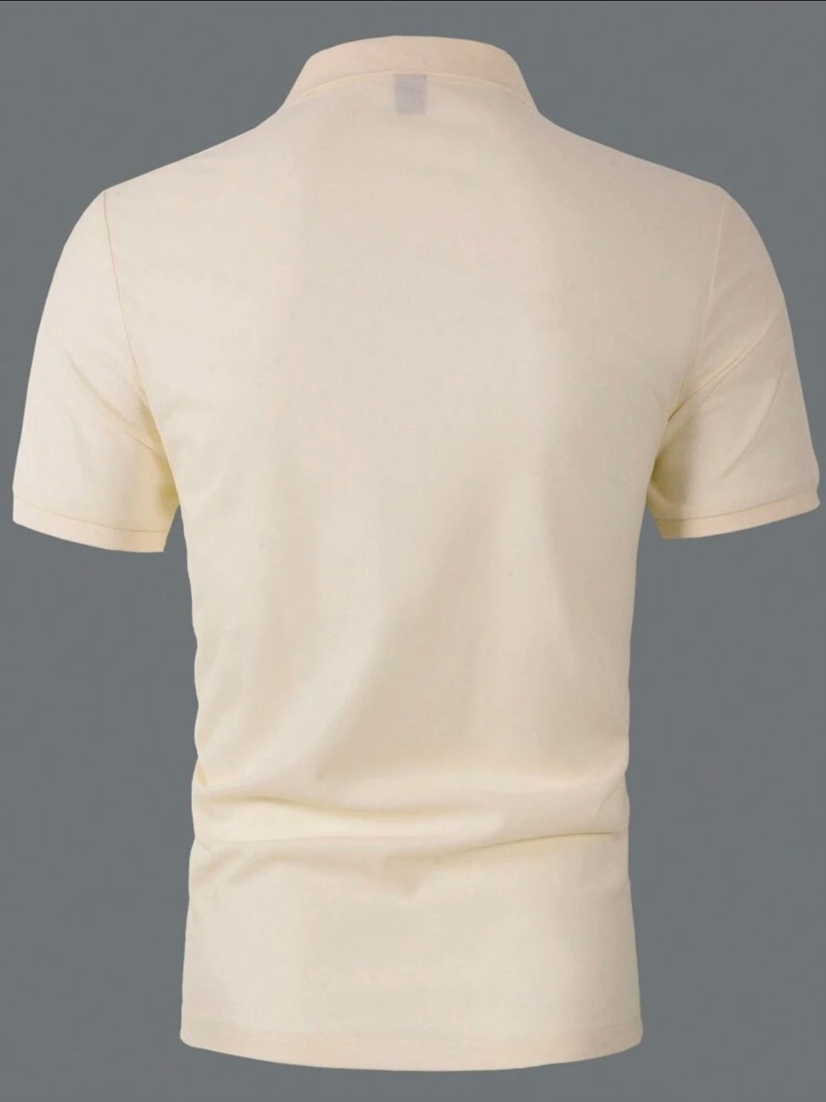 Men's Premium Golf Polo Shirt - Beige