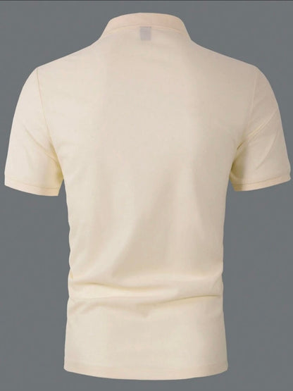 Men's Premium Golf Polo Shirt - Beige