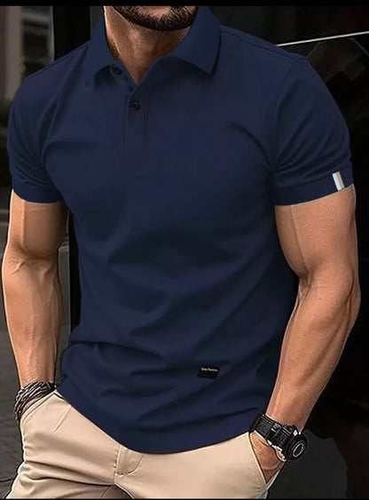 Men's Premium Golf Polo Shirt - Beige