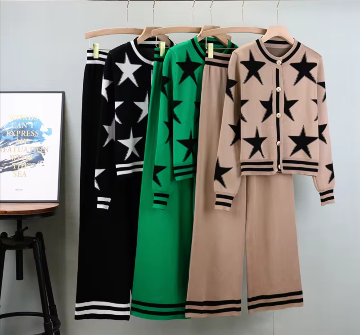 Long Pants with Long Sleeved Sweater Shirt 2 Piece Set