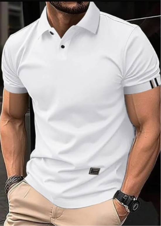 Men's Premium Golf Polo Shirt - Beige