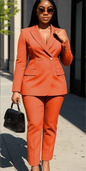 Women's Professional Double-Breasted Business Suit Set