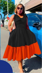 Under-the-Knee Casual Flare Dress