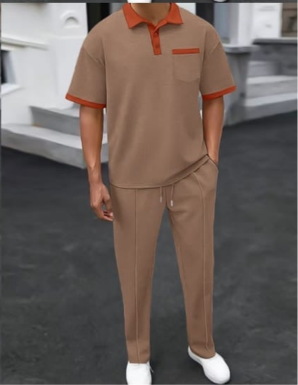 Europe Men's 2-Piece Polo Set - Casual Tracksuit