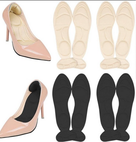High Heel Comfort Insoles - with Cushion Inserts for Loose Shoes