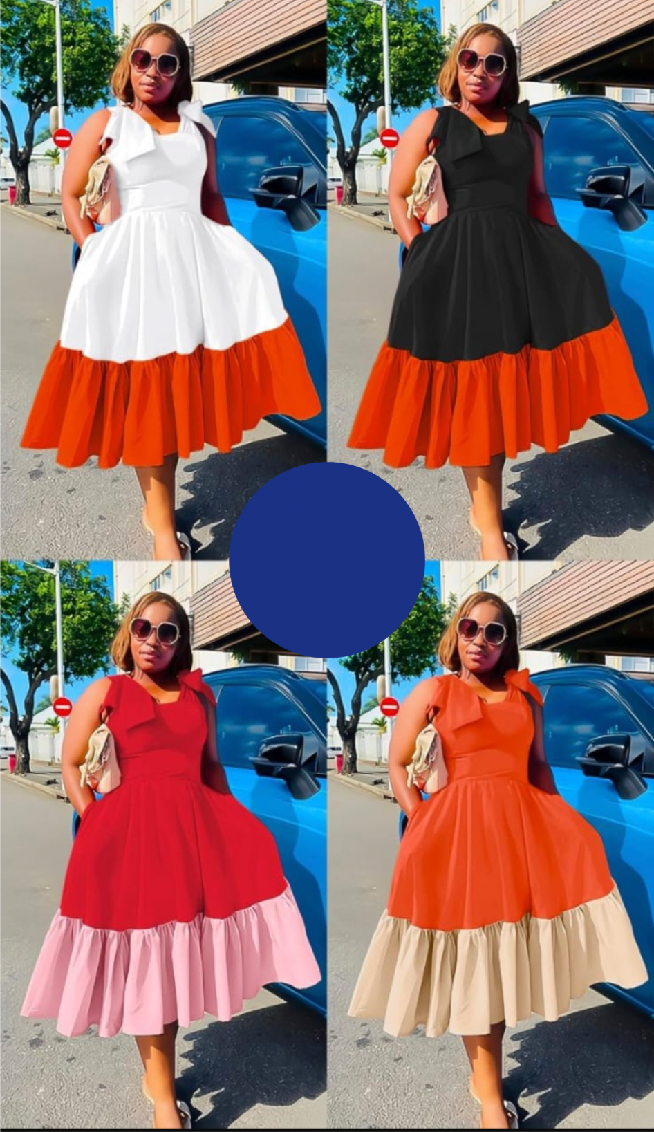 Under-the-Knee Casual Flare Dress