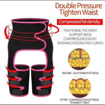 3-Strap Compression Waist Trainer - Maximum Support
