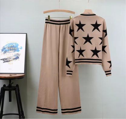 Long Pants with Long Sleeved Sweater Shirt 2 Piece Set