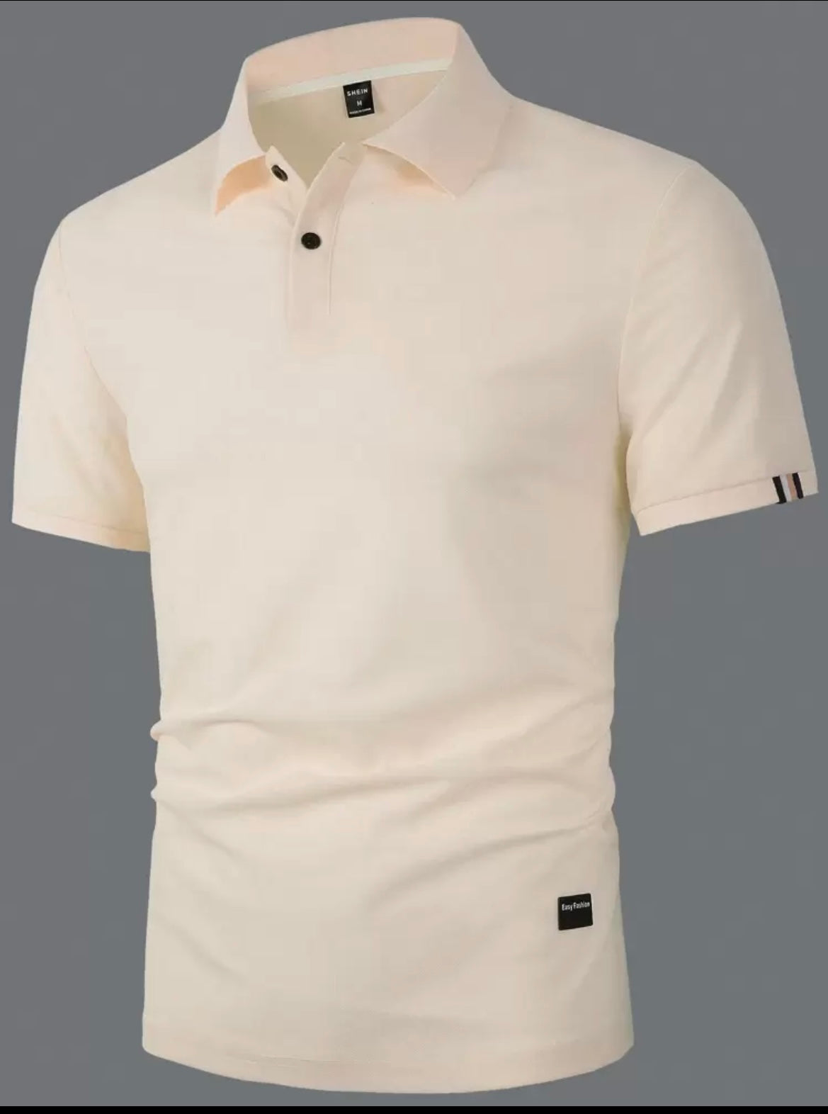 Men's Premium Golf Polo Shirt - Beige