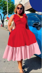 Under-the-Knee Casual Flare Dress