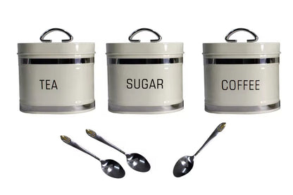 4-Piece Metal Food Canister Set