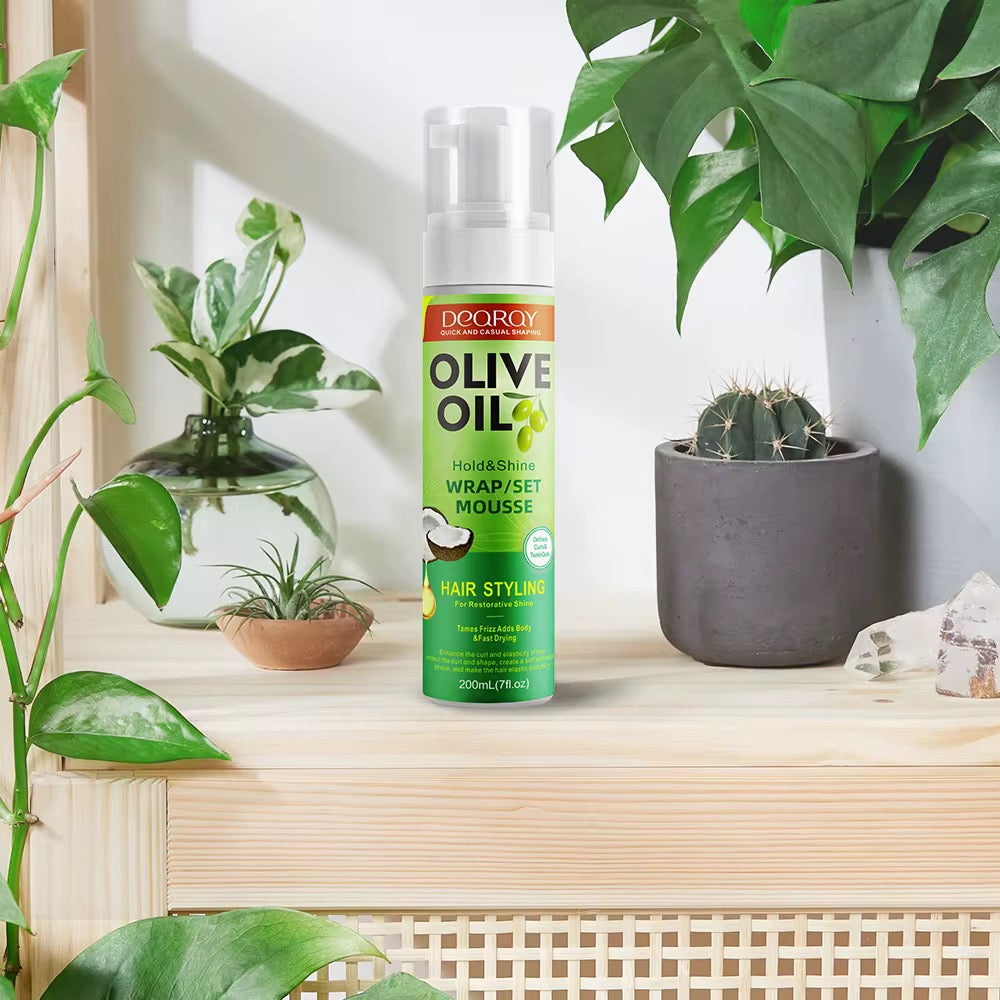 Olive Oil Hold & Shine Wrap/Set Mousse - 200ml
