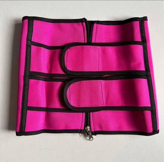 2-Strap Compression Waist Trainer Corset - Pink