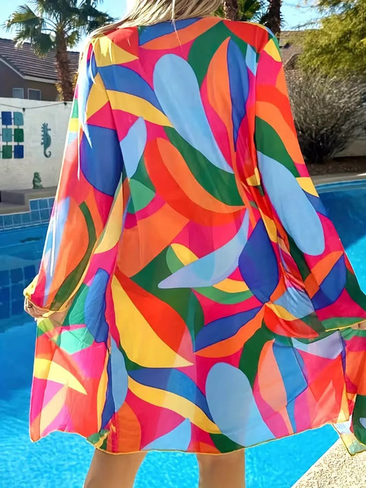 Rainbow Burst 3-Piece Swimsuit Set
