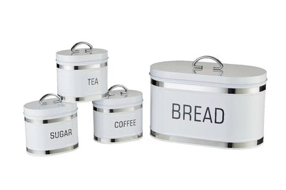 4-Piece Metal Food Canister Set