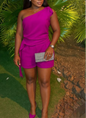 Chic One-Shoulder Two-Piece Set - Multi-Color Summer Collection