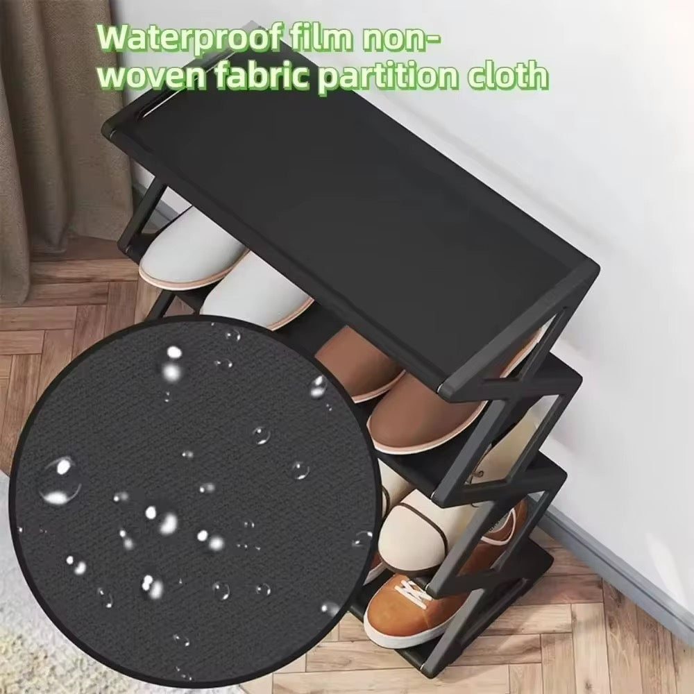 X-Shaped 4-Tier Shoe Storage Rack