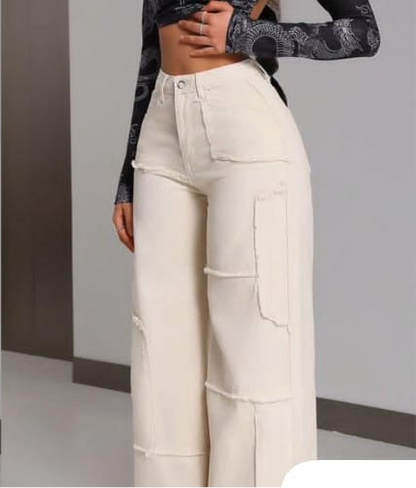 Wide-Leg Cargo Pants