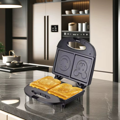 Smiley Face Sandwich Maker - Fun Kitchen Appliance