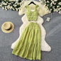 Smocked Two-Piece Set with Ruffle Details